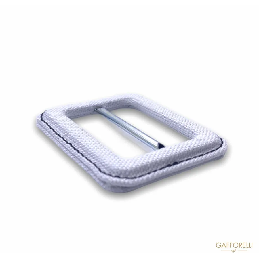 Square Buckle Covered with Designer Fabric with Stitching H301- Gafforelli Srl