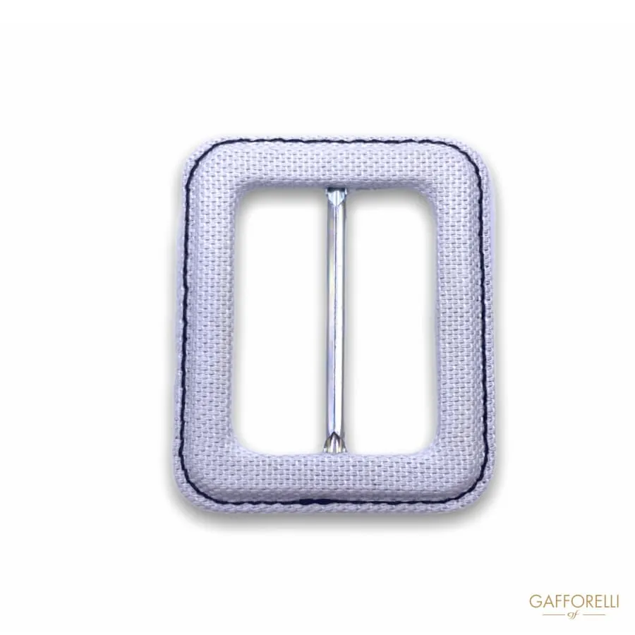 Square Buckle Covered with Designer Fabric with Stitching H301- Gafforelli Srl