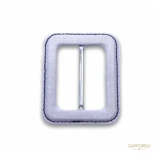 Square Buckle Covered with Designer Fabric with Stitching H301- Gafforelli Srl