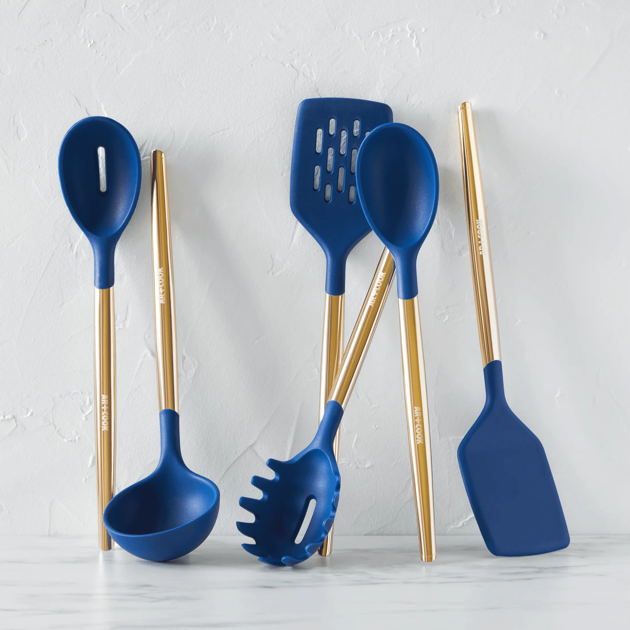 Stainless Steel & Silicone Utensils - Solid Spoon