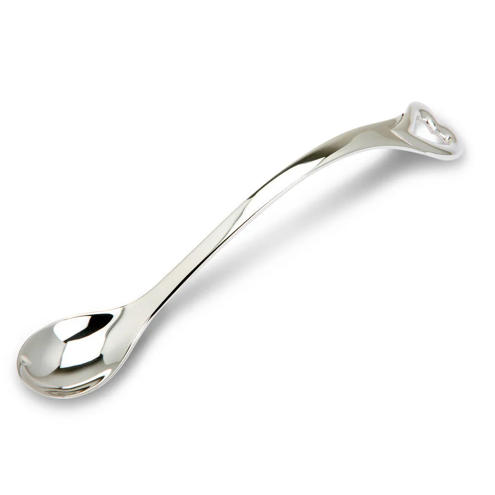 Sterling Silver Feeding Spoon - Heart