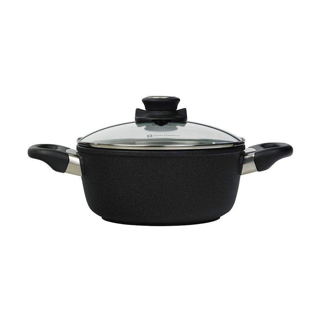 Swiss Diamond XD Nonstick Round Casserole with Lid
