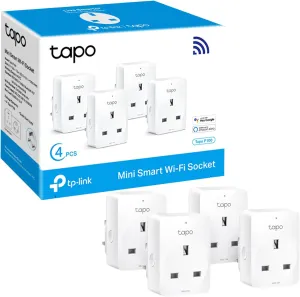 Tapo Smart Plug Wi-Fi Outlet (4 plugs)