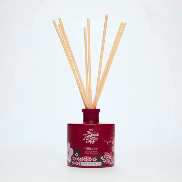 The Handmade Soap Company Reed Diffuser Coriander Seed Geranium & Vetiver NEW
