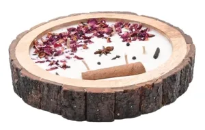 The Remedial Store Wooden Candle | Luxury Candle | Home & Office Decoration | Scented | Soy Wax Candle | Aromatherapy | Home Decor | for All Occasions (Medium)