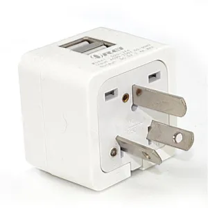 Type H - Orei Israel 2 USB (3.4A/17W) Travel Charger for all iPhone, iPad, Samsung Galaxy, Android, HTC One, Motorola, LG