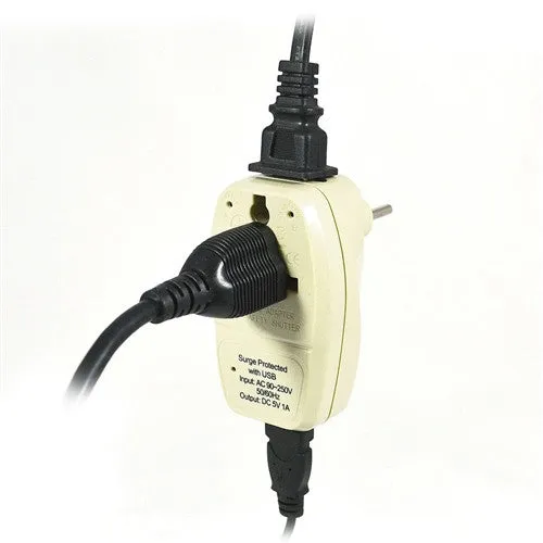 Type J - OREI Grounded 3 in 1 Plug Adapter with USB & Surge Protection - Switzerland, Jordan
