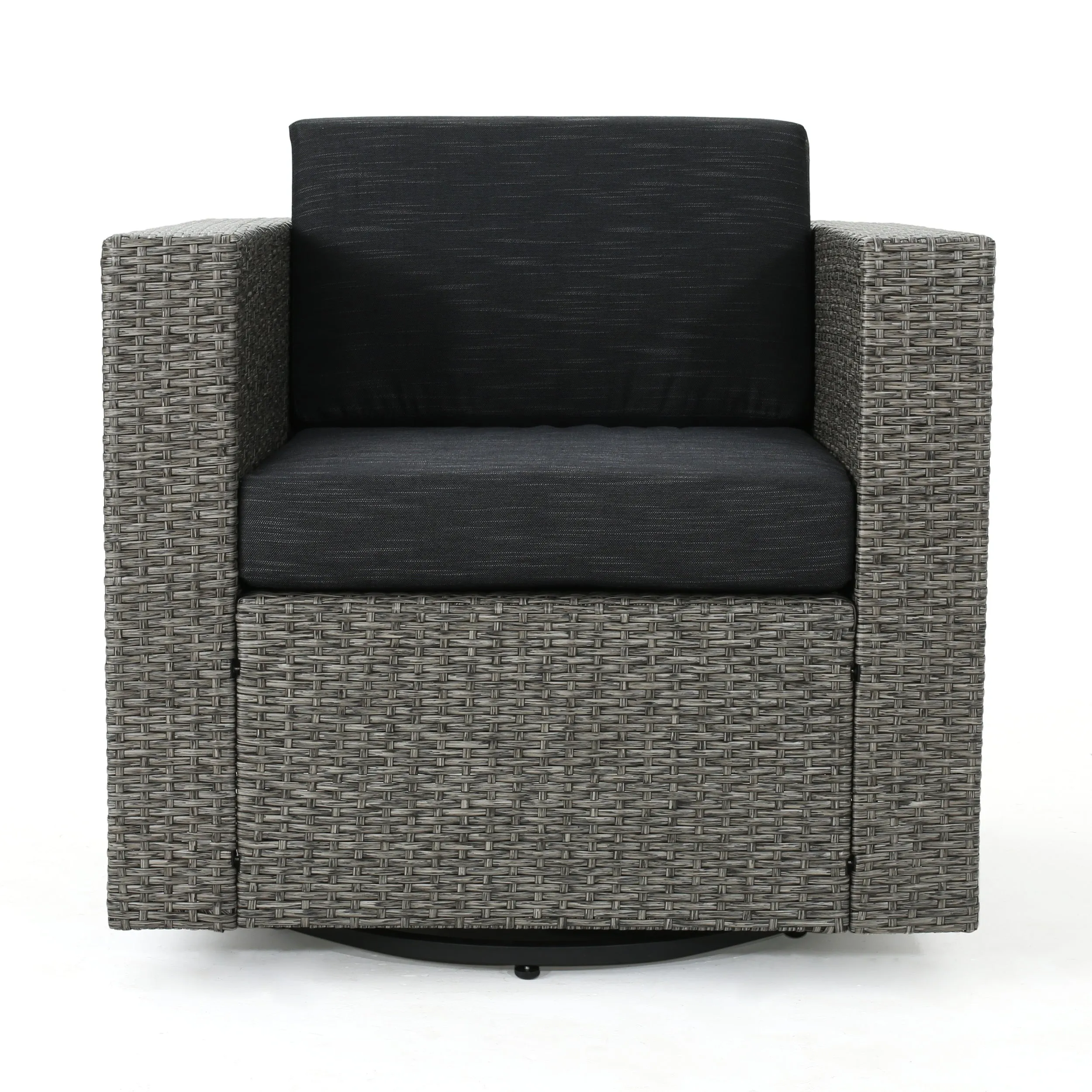 Venice Outdoor Wicker Swivel Club Chairs with Cushions