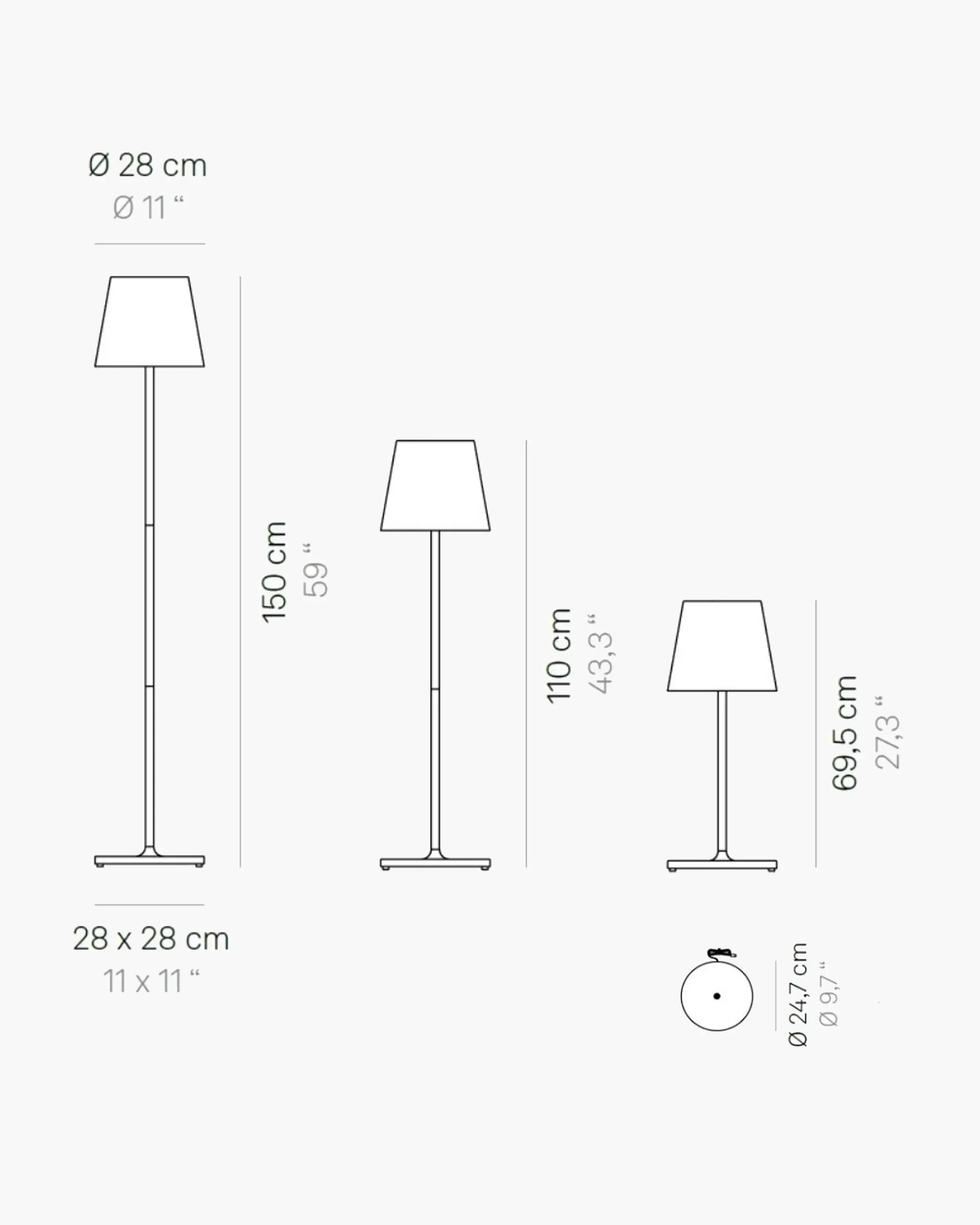 Zafferano Lampes à Porter Poldina floor-table lamp