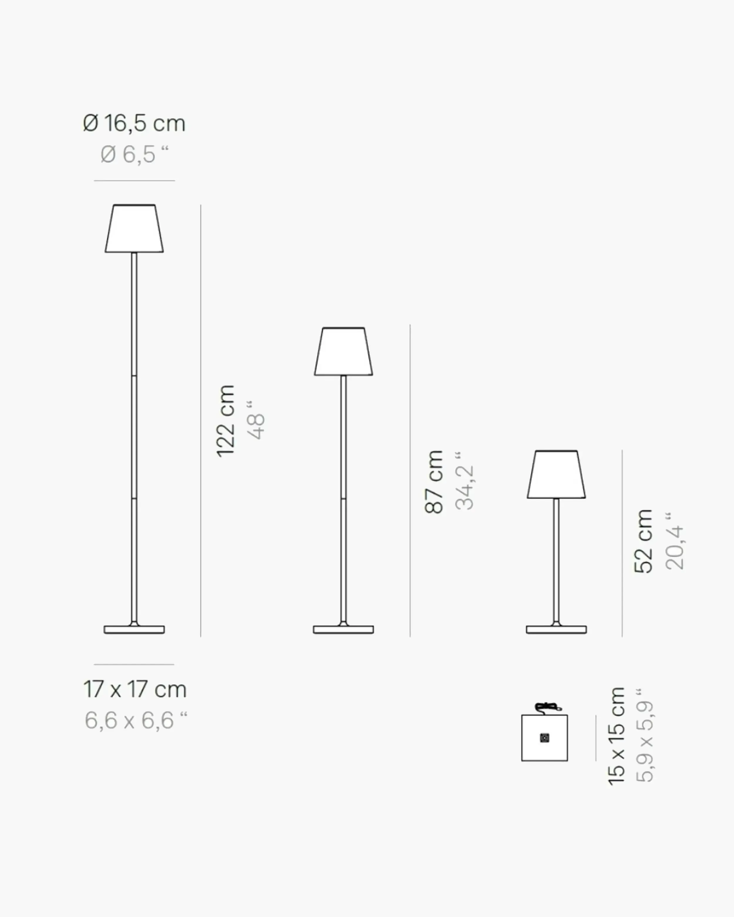 Zafferano Lampes à Porter Poldina floor-table lamp